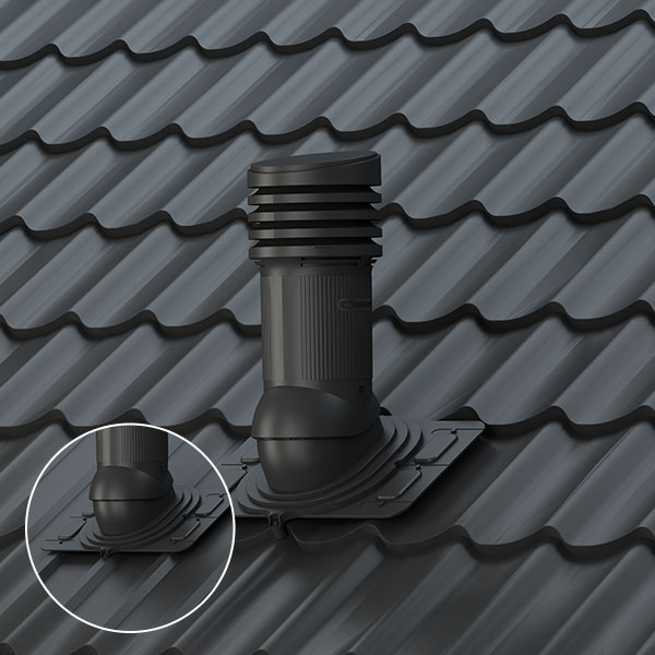 Ventilācijas izvads E21, D150, neizolēts, UNIWERSAL EVO — attēls 2