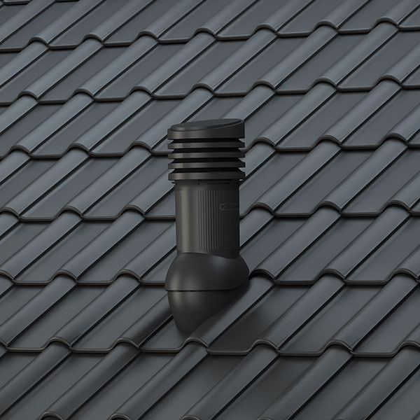 Ventilācijas izvads E33, D125, neizolēts, TILE EVO — attēls 2