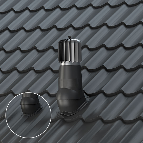 Ventilācijas izvads T04, D150, ar mehānisko ventilatoru, PERFEKTA EVO — attēls 2