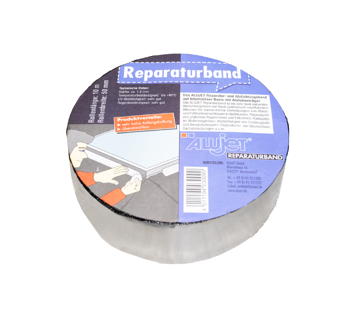Remonta lente ALUJET Reparaturband - 100mm x 10m - Image 2
