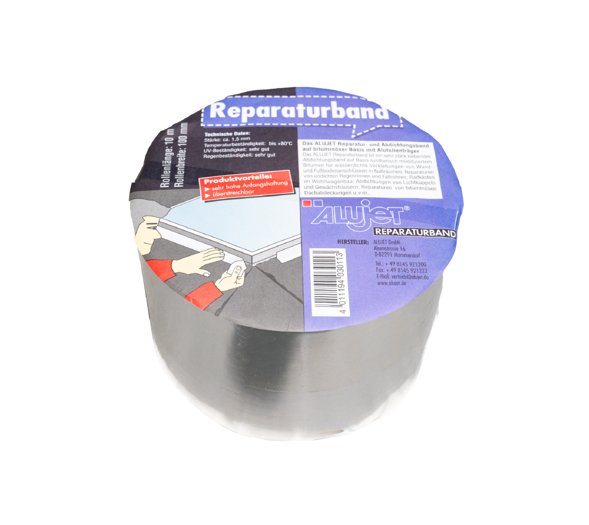 Remonta lente ALUJET Reparaturband - 100mm x 10m - Image 3
