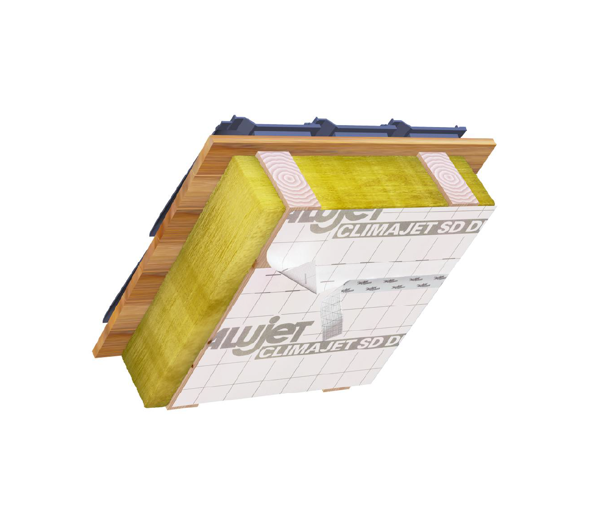 Tvaika barjeras membrāna 120g ALUJET Climajet SD DUO 150m2 (3m x 50m) — attēls 3