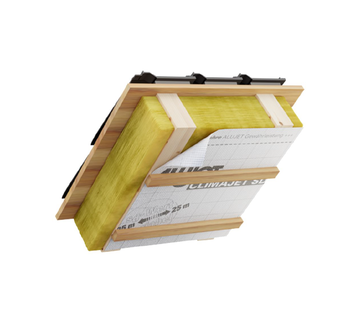 Tvaika barjeras membrāna 100g ALUJET Climajet SD5 75m2 (1.5m x 50m) - Image 5
