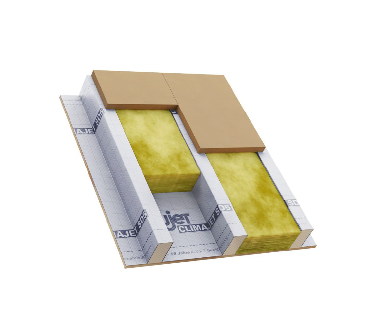Tvaika barjeras membrāna 100g ALUJET Climajet SD5 75m2 (1.5m x 50m) - Image 4