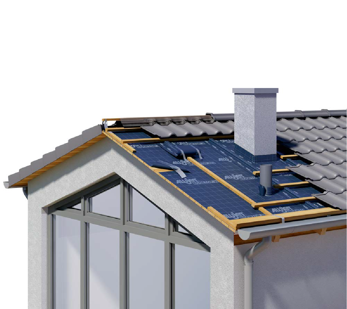Jumta membrāna 360g ALUJET Rooftop WU 37,5m2 (1.5m x 25m) - Image 4